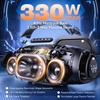 330W Peak Loudest Boom Box, 7.5" Subwoofer/2.1Ch/IPX7 Waterproof, 200W RMS Party Large Bluetooth Speaker Wireless with 2 Woofers/DSP/BT5.4/APP/Fast Charge/OTG/AUX/Guitar-in, Massive Bass for Outdoors view 2