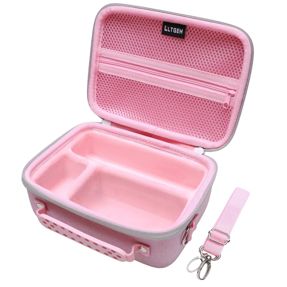 Camera Case Compatible with Sony Alpha ZV-E10 / ZV-1F / ZV-1 / ZV-1 II Vlog Camera with Shoulder Strap by LTGEM, Fits Vlogger Accessory Kit Tripod and Microphone, Pink