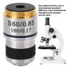 XHTLLO 60X Achromatic Microscope Objective, RMS Thread Microscope Achromatic Objective Lens, 185 Optical Glass Objective Lens, Microscope Parts view 3