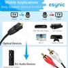 eSynic Portable Optical to RCA Adapter-Volume Control-Built in Voice Amplifier Chilp- 192kHz DAC Converter with 7ft Cable-Plug & Play- for Gaming Console/Blu-Ray/DVD/HDTV to R/L Stereo Audio System view 3