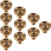 FJYDM 10 Pack Cabinet Knobs Gold Brass Drawer Knobs Single Hole Round Furniture Hardware with Screws for Wardrobe Kitchen Bar Dresser Home Improvement (Color : Bronze, Size : Single Hole 35mm) view 1