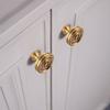 FJYDM 10 Pack Cabinet Knobs Gold Brass Drawer Knobs Single Hole Round Furniture Hardware with Screws for Wardrobe Kitchen Bar Dresser Home Improvement (Color : Bronze, Size : Single Hole 35mm) view 2