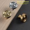 FJYDM 10 Pack Cabinet Knobs Gold Brass Drawer Knobs Single Hole Round Furniture Hardware with Screws for Wardrobe Kitchen Bar Dresser Home Improvement (Color : Bronze, Size : Single Hole 35mm) view 4