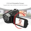 Sanpyl Video Camera Camcorder, 1080P 16MP 16X Zoom 2.4 Inch Rotatable Screen Camcorder, Handheld Video Recorder with Fill Light & 1/4 inch Thread Hole for Teens Beginner Adult (Black) view 2