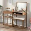 Pemberly Row Engineered Wood Vanity in Sindoori Mango/Natural Finish view 3