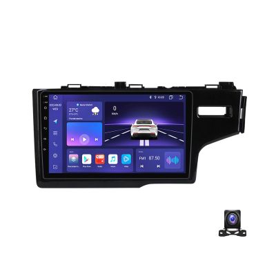 EsaSam Android 12 Double Din Car Stereo 9 Inch Touch Screen Radio with GPS Navigation Bluetooth FM Radio Receiver for Jazz Fit 2014~2020 Support Carplay/Auto/DSP/RDS/USB,RHD,8 Core M300S 4G+32G