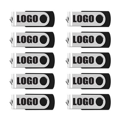 10 Pack USB Flash Drive Free Customized Personalized Logo, Custom Name USB 2.0 Metal Portable Disc, USB Thumb Drive Memory Stick Customized Logo for Company Advertising Individuals (64, GB)