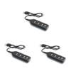 jojofuny 3pcs 4 4-Port USB 2.0 Hub for Slim USB Multi Port Expander Black Color view 1