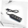 jojofuny 3pcs 4 4-Port USB 2.0 Hub for Slim USB Multi Port Expander Black Color view 4