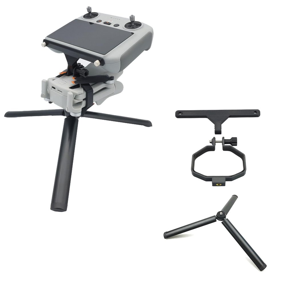 DirectNine Basics Mini 4 Pro Handheld Gimbal Bracket Stabilizer for DJI Mini 4 Pro Drone Accessories for DJI RC 2 Remote Controller Holder Mount Grip with Tripod