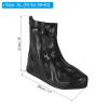 PATIKIL XL Waterproof Silicone Shoe Cover, 1 Pair Reusable Non-Slip Overshoes Rain Galoshes Snow Boot Protector for Men and Women Rainy Outdoor, Black view 2