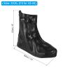 PATIKIL XXXL Waterproof Silicone Shoe Cover, 1 Pair Reusable Non-Slip Overshoes Rain Galoshes Snow Boot Protector for Men and Women Rainy Outdoor, Black view 2