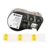 Brady Self-Laminating Vinyl Pre-Sized Labels for Label Printer BMP41/BMP51/BMP53/M511-180 Self Adhesive Printer Labels - Black on Yellow, Transparent (25,40 mm (W) x 38,10 mm (H)) - M4-91-427-YL view 1