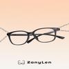 ZanyLen Blue Light Blocking Glasses Oversized Women/Men Computer Gaming Glasses Square Lightweight TR90 Full Vintage Black Frame Anti Glare/UV400 Clear Lens view 2