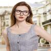ZanyLen Blue Light Blocking Glasses Oversized Women/Men Computer Gaming Glasses Square Lightweight TR90 Full Vintage Black Frame Anti Glare/UV400 Clear Lens view 3
