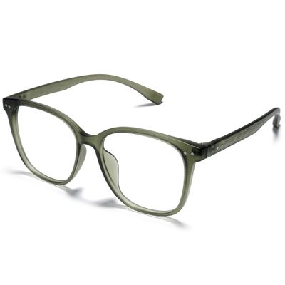 ZanyLen Blue Light Blocking Glasses Oversized Women/Men Computer Gaming Glasses Square Lightweight TR90 Full Vintage Green Frame Anti Glare/UV400 Clear Lens