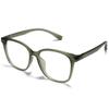 ZanyLen Blue Light Blocking Glasses Oversized Women/Men Computer Gaming Glasses Square Lightweight TR90 Full Vintage Green Frame Anti Glare/UV400 Clear Lens view 1