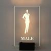 ExKaTe Restroom LED Light Sign, Men Toilet Washroom Restroom Display LED Sign, Wall Mounted Men's Bathroom Lighting Sign, Ideal Bathroom Sign for Office, Business or Home, Door or Wall. view 1