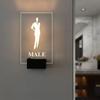 ExKaTe Restroom LED Light Sign, Men Toilet Washroom Restroom Display LED Sign, Wall Mounted Men's Bathroom Lighting Sign, Ideal Bathroom Sign for Office, Business or Home, Door or Wall. view 2