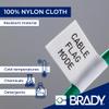 Brady Nylon Cloth Label Tape for Label Printer BMP41/BMP51/BMP53/M511 - Self Adhesive Nylon Fabric Tape - Waterproof Tape Printer Labels - Black on White (12.70mm x 4.88m) - M4C-500-499 view 3