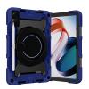 Military-Grade Silicone Cover for Xiaomi Redmi Pad SE 11'' 2023, 360 Rotating Stand with Shockproof Full Body Protective Case, Heavy-Duty Tablet Cover for Kids with Shoulder Strap (Dark Blue) view 1