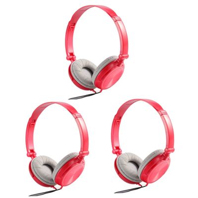 jojofuny 3pcs Computer Headphones Microphone Headphones Bass Headset Volume Control Over Ear Portable for Laptop Pc Tablet