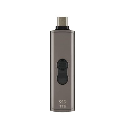Transcend ESD330 1TB External SSD, Up to 1,050MB/s, Type C USB Flash Drive for iPhone17/16/15/iPad/Mac/Windows/Android/Tablet/PC/Gaming Console, Portable SSD with Retractable Connector Metal Case