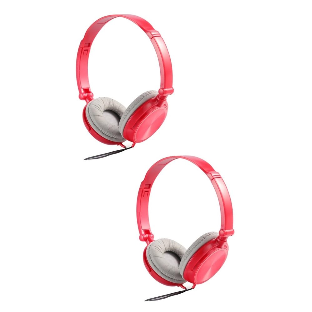 jojofuny 2pcs Bass Headphones Microphone Over Ear Headset for Pc Laptop Tablet Sound Quality Headphones Volume Control