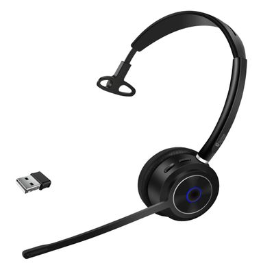 TruVoice BT75 Wireless Bluetooth Headset with V5.2 USB Dongle | Noise Suppression Speakers and NC Microphone | Fast Charging with 22 Hour Talk Time - Connects with 2 Devices Simultaneously