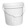 PRETYZOOM Plastic Barrel Empty Bucket Airtight Food Storage Oil Paint Cans Rice Container 5 Gallon Bucket Water Pail Small with Handle Trash Can White Food Grade view 1