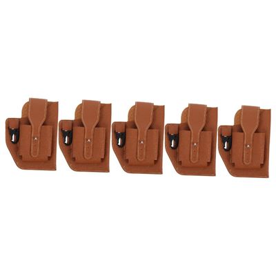 BESPORTBLE 5pcs Leather Phone Waist Bag for Men Multi-function Hiking Bag Water Resistance Tear Resistance for Running Jogging Biking Dog Walking and Outdoor Activities