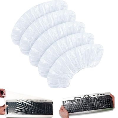 AmeriCan Goods 200/Bx Keyboard Elastic Cover Protective Fully Covered Anti Dust Waterproof Keyboard Cover with Elastic Band Protect Barrier 19"W x 26"L