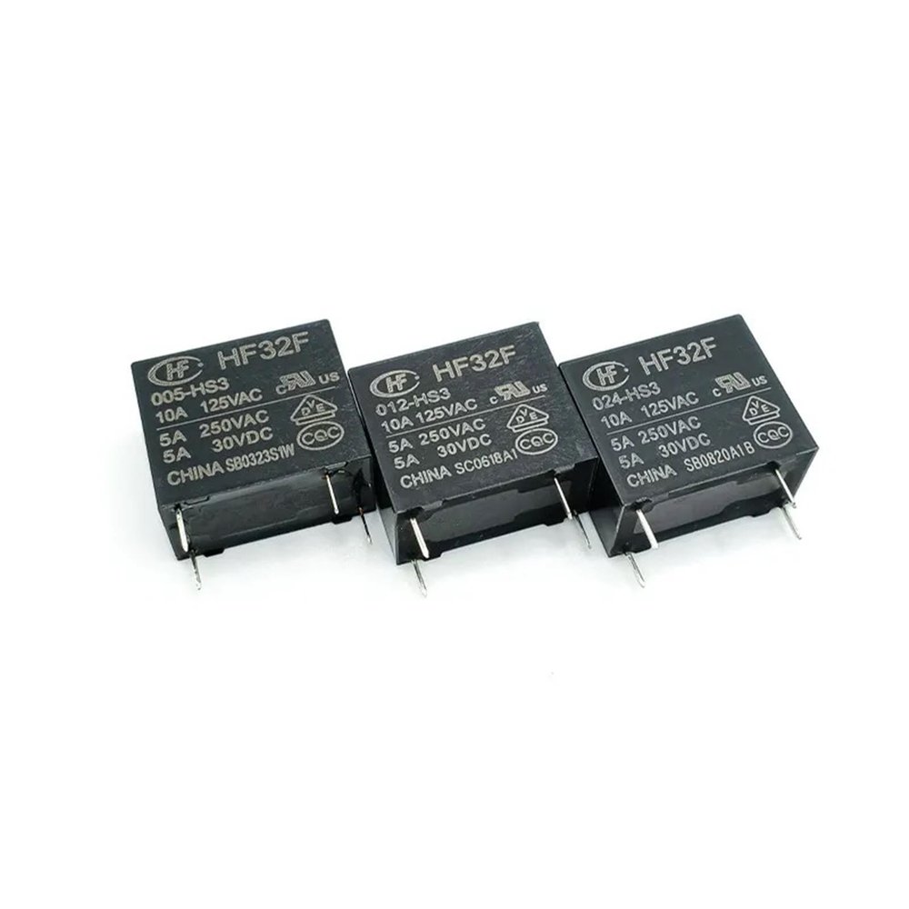 TOBAYA 5PCS/10PCS Relays HF32F-5V-12V-24V-HS3 4Pin 10A 125VAC (Size : 10PCS HF32F-12V-HS3)