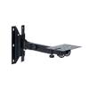 GLigeT Monitor Speaker Stands Audio Stand Speaker Wall Mount Bracket Media Equipment Hanger Retractable Speaker Stand Load-Bearing 45kg Black Studio Monitor Stand view 1