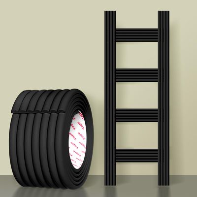 Bunk Bed Ladder Pads Safety Cover Dormitory, Adjustable Edge Protector for Stair Steps Traction Treads, Non Slip Strong Adhesive Furniture Table Corner Guards Foam Padding ( Color : Black , Size : 10m