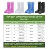 PATIKIL S Waterproof Rain Boot Shoe Cover, 1 Pair PVC Reusable Non-Slip Overshoes Rain Galoshes Snow Boots Protector with Zipper for Rainy Outdoor, Black view 3
