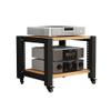 GLigeT Monitor Speaker Stands Audio Bracket Roller TV Bracket Media Components Multi-Layer Audio Bracket Speaker Cabinet 2/3/4 Layer (Light Walnut Wood) Studio Monitor Stand (Size : S1) view 1