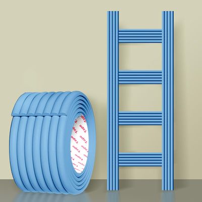 Bunk Bed Ladder Pads Safety Cover Dormitory, Adjustable Edge Protector for Stair Steps Traction Treads, Non Slip Strong Adhesive Furniture Table Corner Guards Foam Padding ( Color : Blue , Size : 10m/