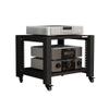 GLigeT Monitor Speaker Stands Audio Bracket Roller TV Bracket Media Components Multi-Layer Audio Bracket Speaker Cabinet 2/3/4 Layer (Black Wood Grain) Studio Monitor Stand (Size : S1) view 1