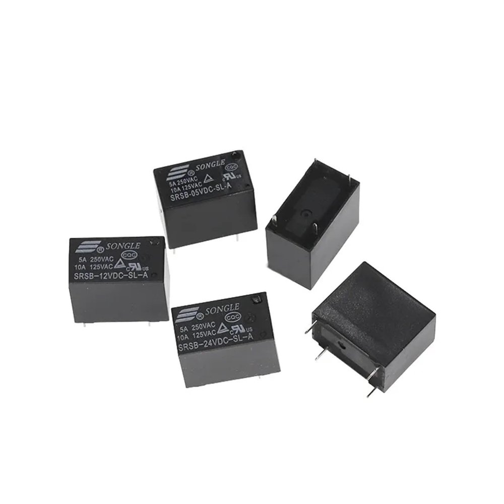 TOBAYA RELAYS 10PCS SRSB-5V-12V-24VDC-SL-A 4Pin 10A 125VAC (Size : SRSB-24VDC-SL-A)