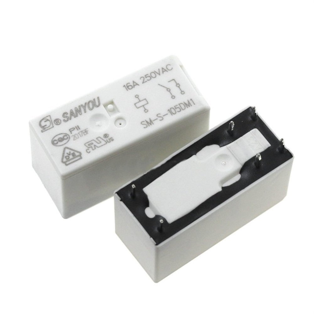 TOBAYA 10PCS Relays SM-S-105DM1 SM-S-112DM1 SM-S-124DM1 6Pin 16A 250VAC Relays (Size : 10PCS SM-S-124DM1)