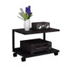 GLigeT Monitor Speaker Stands Audio Bracket Speaker Cabinet Detachable with Pulley Media Equipment Rack Floor Audio Bracket Speaker Bracket Shelf Bookshelf 2 Layers Studio Monitor Stand (Color : B) view 1
