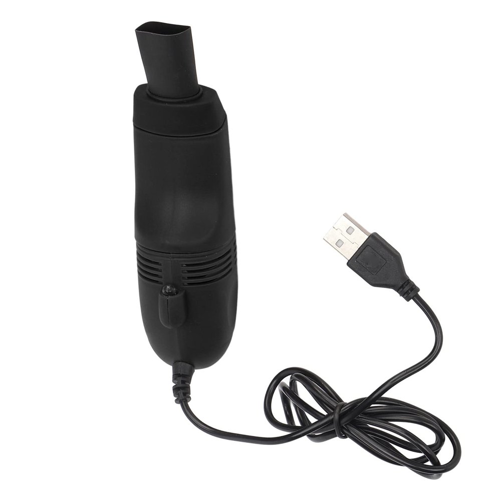 NSXAYIWE Mini Nail Dust Collector, Portable Mini Keyboard Cleaner Handheld Nail Fan Dust Collector with Large Suction, Rechargable Vacuum Cleaner for Nail Art Computer (Black)