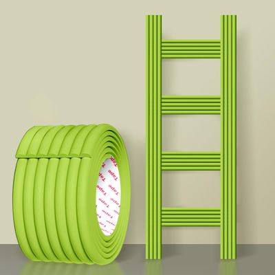 Bunk Bed Ladder Pads Safety Cover Dormitory, Adjustable Edge Protector for Stair Steps Traction Treads, Non Slip Strong Adhesive Furniture Table Corner Guards Foam Padding ( Color : Green , Size : 2m/