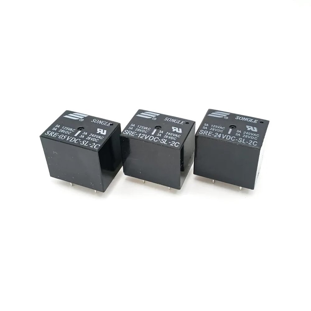 TOBAYA RELAYS 10PCS SRE-5V-12V-24VDC -SL-2C 8Pin 5A 125VAC (Size : SRE-5VDC-SL-2C)