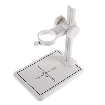JAGTRADE Microscope Stand Plastic Adjustable Base Stand Holder Desktop Support Bracket for USB Digital Microscope Endoscope Magnifier Camera, 146x140x100x10mm, White