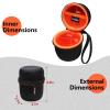 LTGEM Case Compatible with Sony SRSXB13/B/SRS-XB100 / SRS-XB12 Extra Bass Portable Waterproof Speaker, Black+Orange view 2