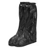 PATIKIL 3XL Waterproof Rain Boot Shoe Cover, 1 Pair PVC Reusable Non-Slip Overshoes Rain Galoshes Snow Boots Protector with Zipper for Rainy Outdoor, Black view 1