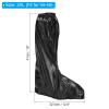 PATIKIL 3XL Waterproof Rain Boot Shoe Cover, 1 Pair PVC Reusable Non-Slip Overshoes Rain Galoshes Snow Boots Protector with Zipper for Rainy Outdoor, Black view 2
