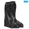 PATIKIL L Waterproof Rain Boot Shoe Cover, 1 Pair PVC Reusable Non-Slip Overshoes Rain Galoshes Snow Boots Protector with Zipper for Rainy Outdoor, Black view 4